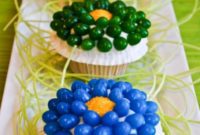 Jelly Bean Blossom Cupcakes