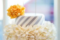 Charming Swirls and Pom-Pom Baby Shower Cake