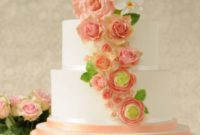 Ethereal Elegance: Pink, Peach and Mint Wedding Cake