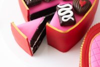 Valentines Candy Heart Surprise Cake