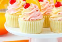 Tequila Sunrise Swirl Cupcakes