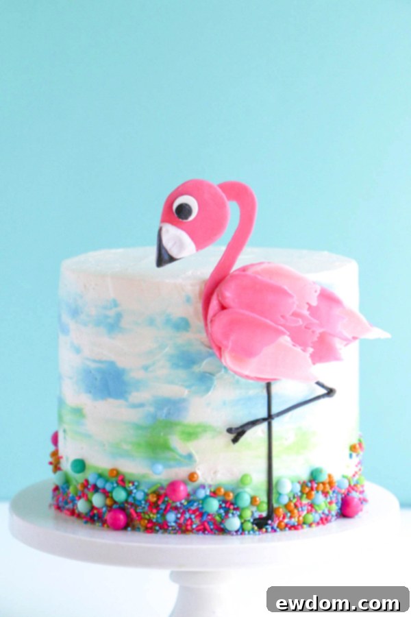 Pink Paradise Flamingo Cake 1 featured 30180