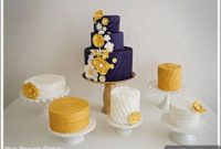 Vibrant Plum and Golden Sunshine Cake