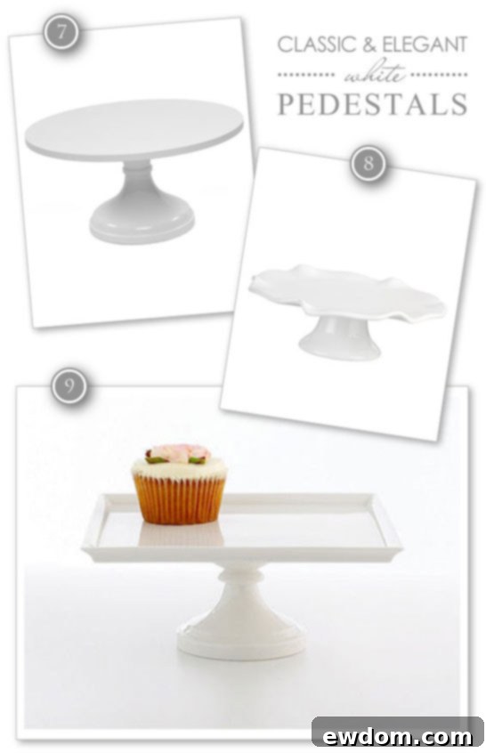 Classic White Cake Pedestals Classic White Cake Pedestals for Elegant and Versatile Dessert Displays