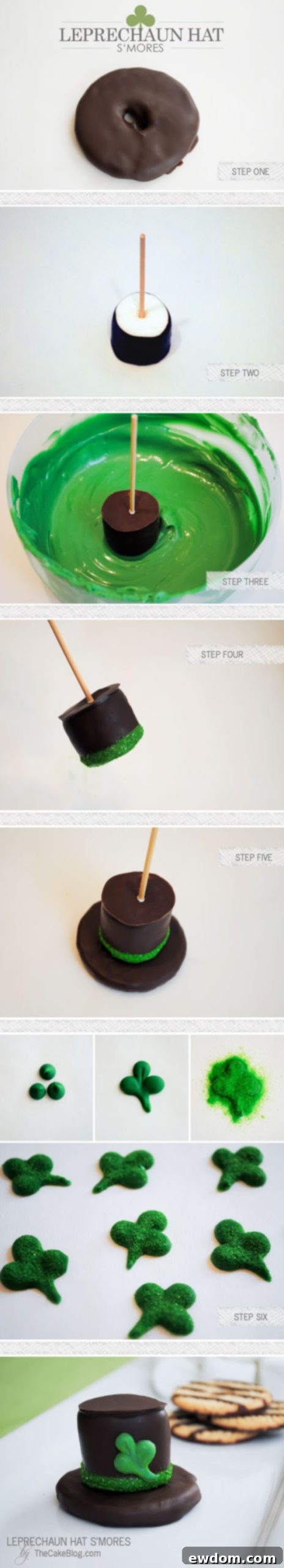 Leprechaun Hat S’mores - a festive St. Patrick’s day treat that the kids will love | Carrie Sellman for TheCakeBlog.com