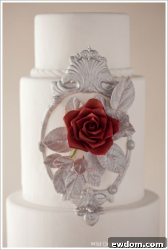 Elegant Two-Tier Snow White Cake by Wild Orchid Baking Co.