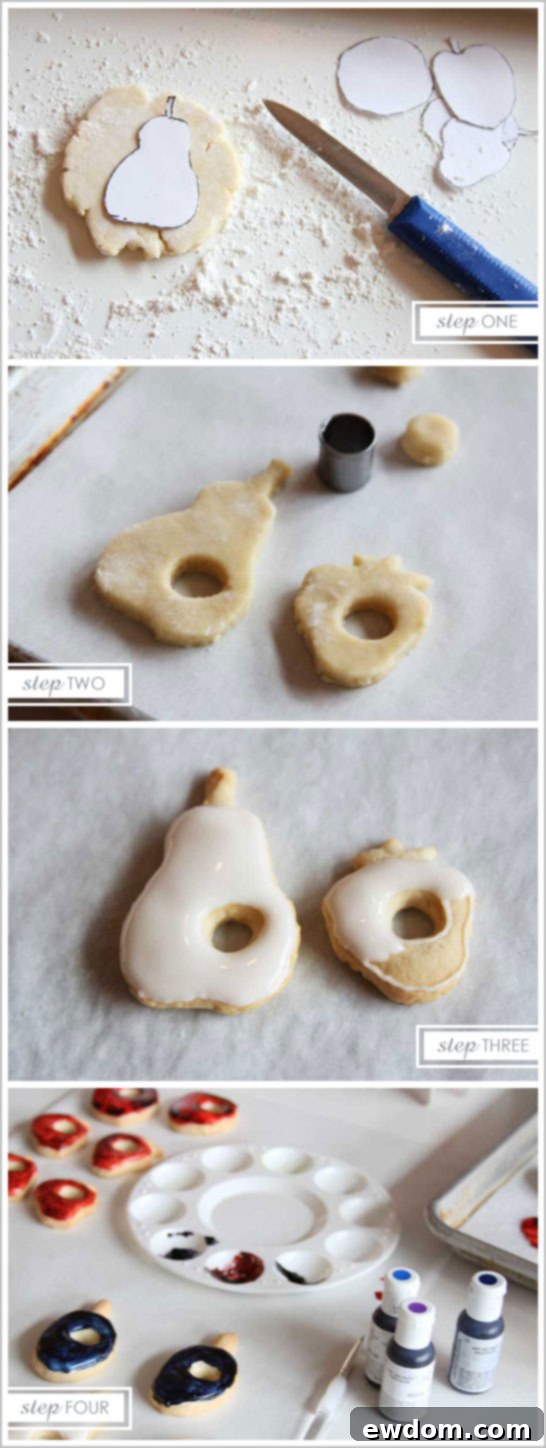 Detailed steps for crafting Very Hungry Caterpillar inspired cookies