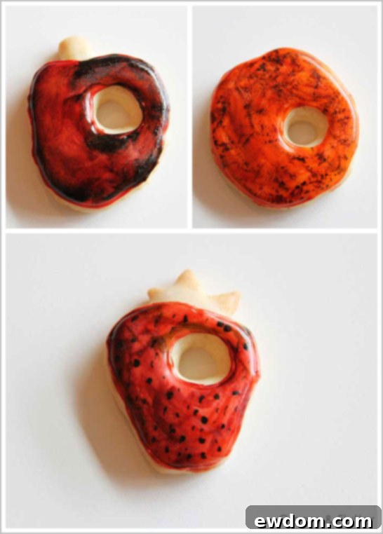 Essential supplies and initial steps for Very Hungry Caterpillar cookie decorating