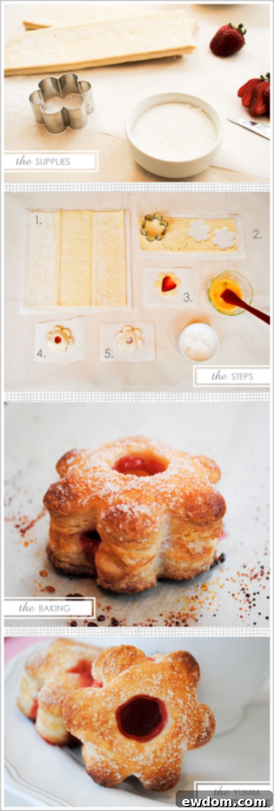 Puff Pastry Flowers for Mother's Day