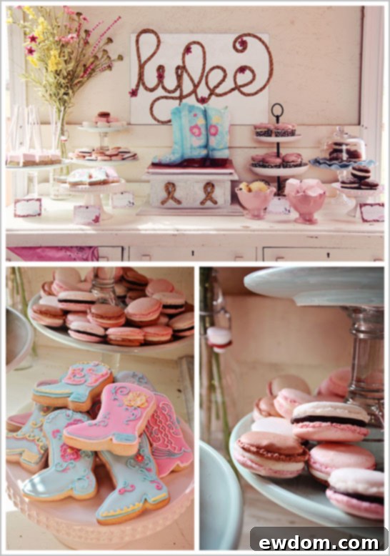 Close-up of Vintage Cowgirl Party Desserts