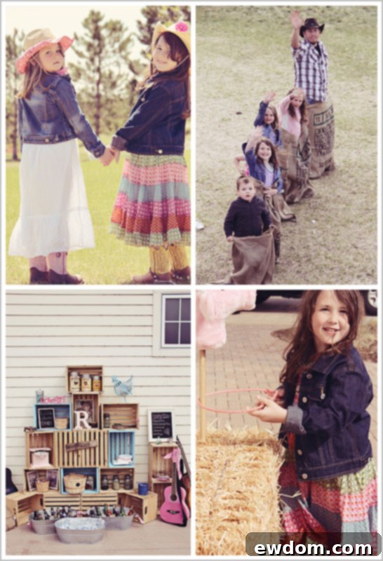 Vintage Cowgirl Party Games and Prizes