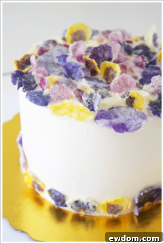 DIY: Glittering Sugar Coated Flowers - Sparkling Petals DIY: Glittering Sugar Coated Flowers - Final Product