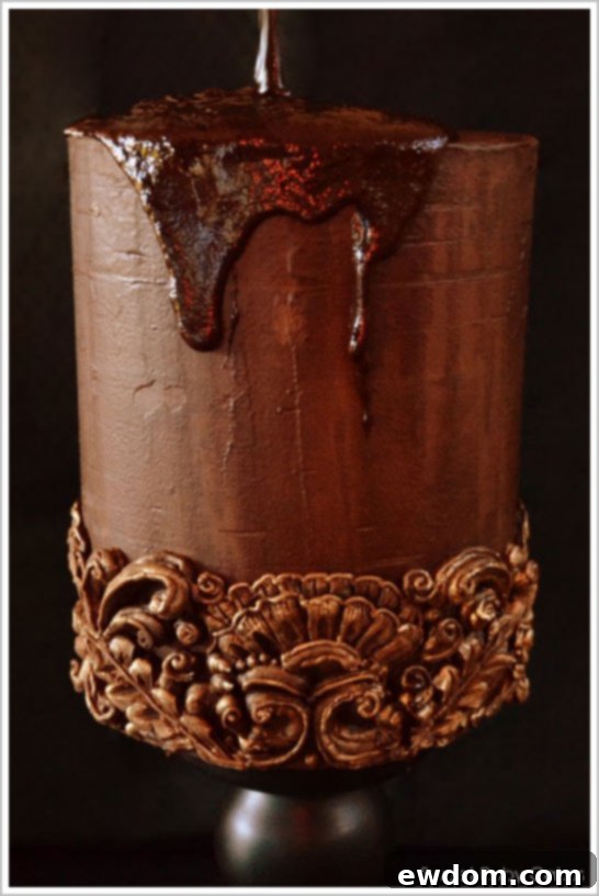 Carved Ganache by Sweet Ruby Cakes  |  TheCakeBlog.com - A unique, hand-carved chocolate ganache cake inspired by antique molding, showcasing intricate edible details.