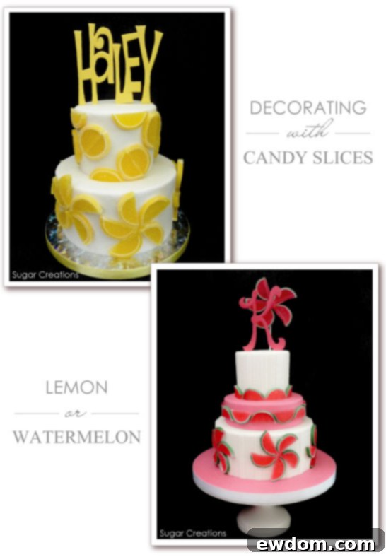 Decorating with Candy Fruit Slices | TheCakeBlog.com