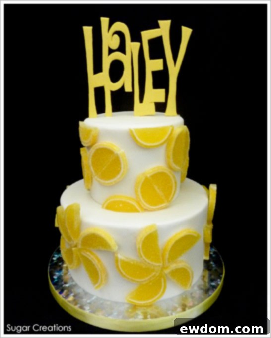 Lemon Candy Slices Cake by Sugar Creations | TheCakeBlog.com
