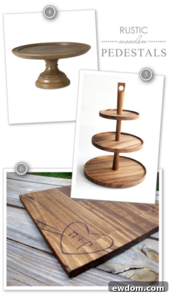 Rustic Wooden Cake Pedestals | TheCakeBlog.com Rustic Wooden Cake Pedestals for Charming Fall Events