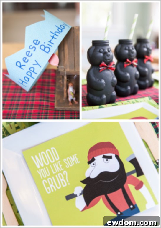 Lumberjack Birthday Party Decor Details | TheCakeBlog.com Lumberjack Birthday Party Decor Details | TheCakeBlog.com