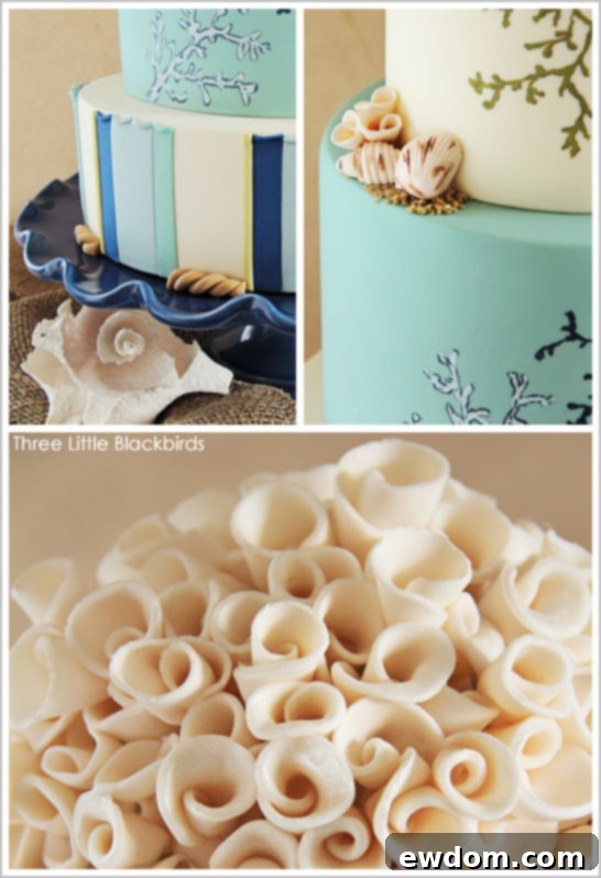 Beach Wedding Cake by Three Little Blackbirds | TheCakeBlog.com Beach Wedding Cake by Three Little Blackbirds | TheCakeBlog.com