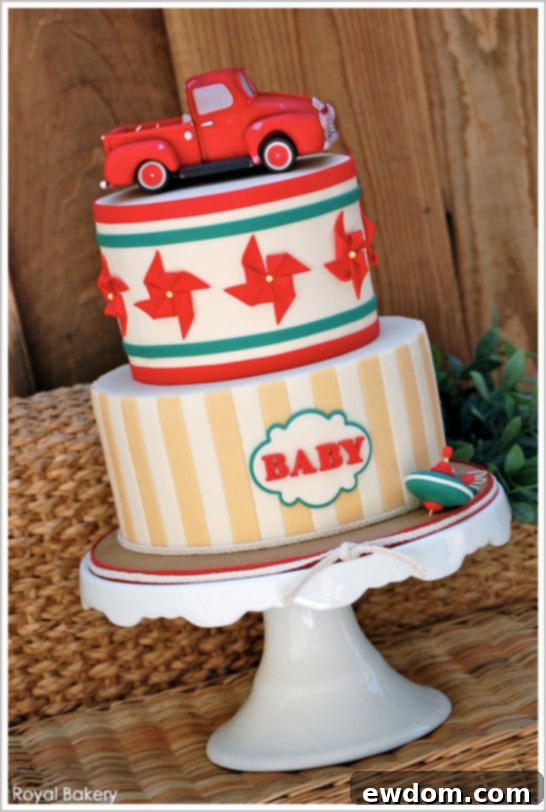 Vintage Toys & Burlap by Royal Bakery  |  TheCakeBlog.com