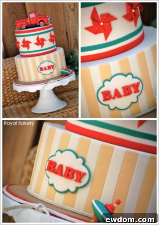 Vintage Toys & Burlap by Royal Bakery  |  TheCakeBlog.com