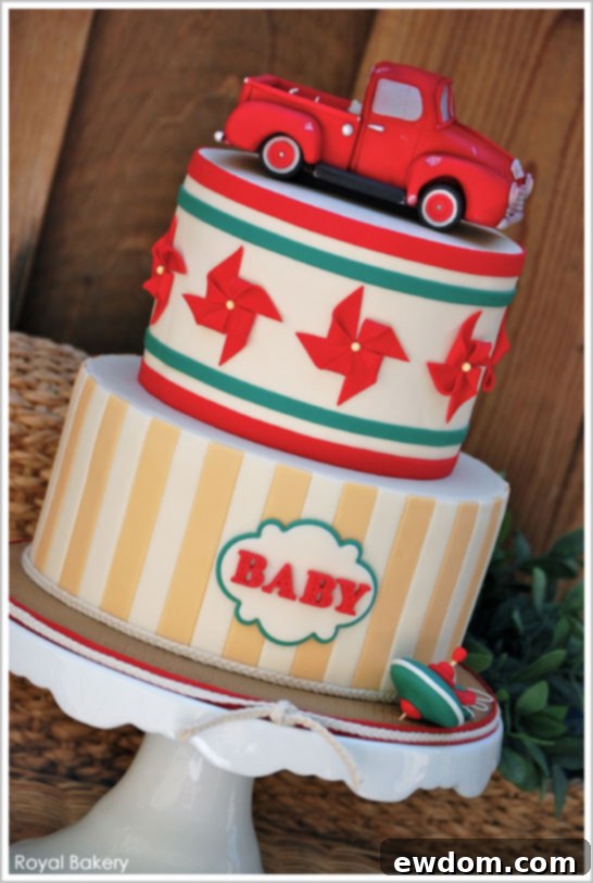 Vintage Toys & Burlap by Royal Bakery  | TheCakeBlog.com