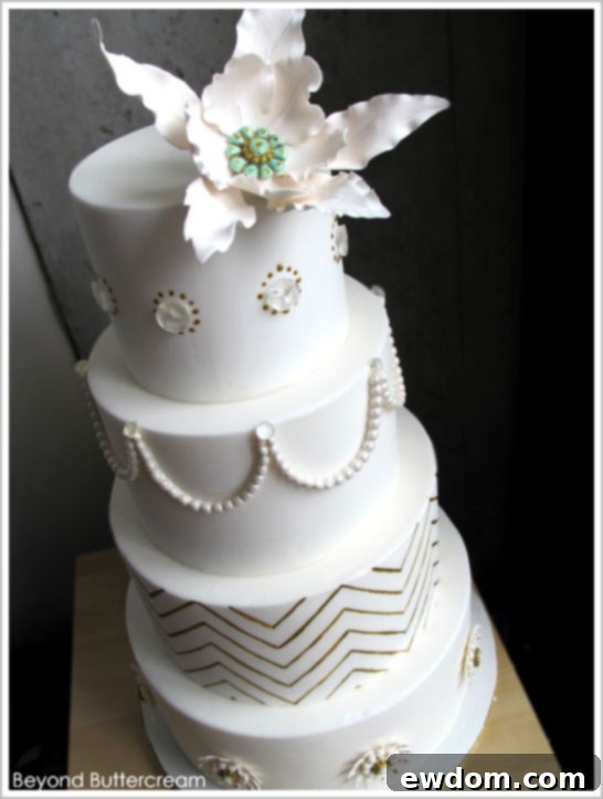 Elegant Chevron Cake by Beyond Buttercream  |  TheCakeBlog.com