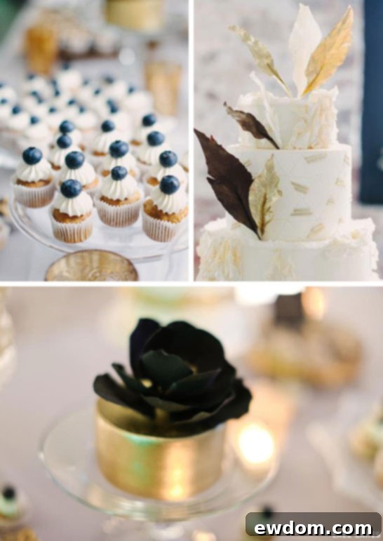 Golden Chevron Sweetscape 7 Gold & Chevron Dessert Table by Lael Cakes | TheCakeBlog.com - Vegan Cupcakes