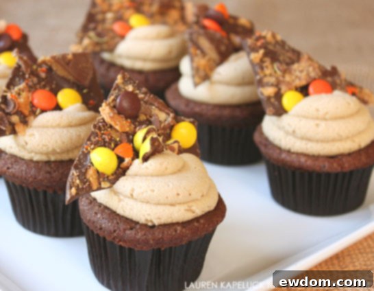 Halloween Candy Cupcakes  | by Lauren Kapeluck  |  TheCakeBlog.com