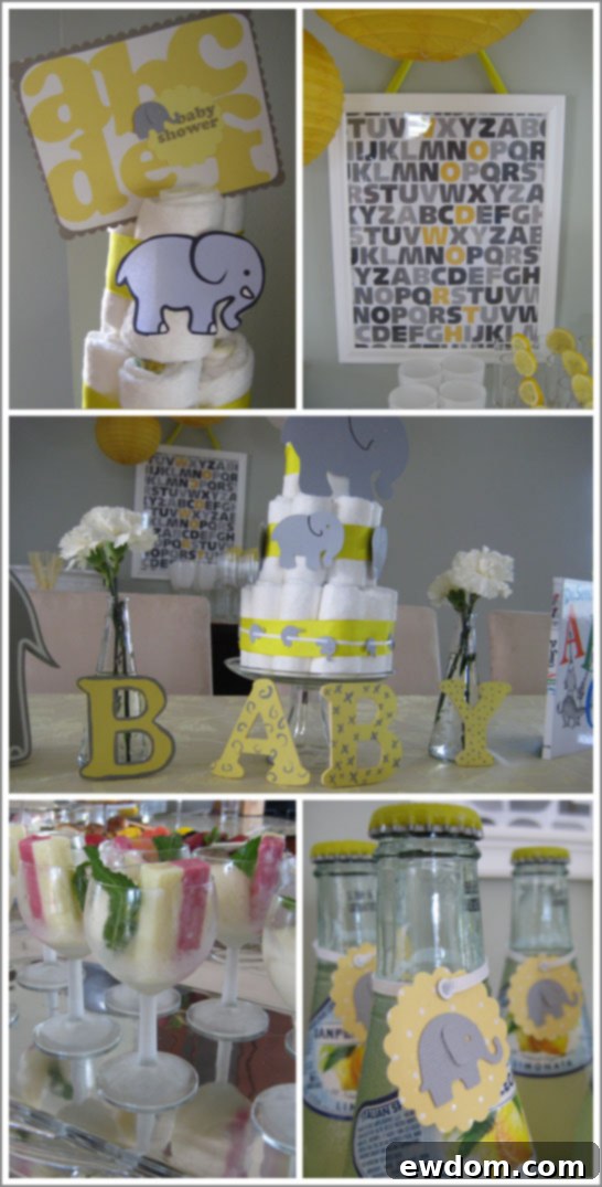 Adorable Elephant Baby Shower Details