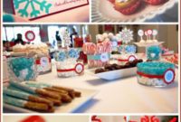 Aqua and Red First Birthday Celebration