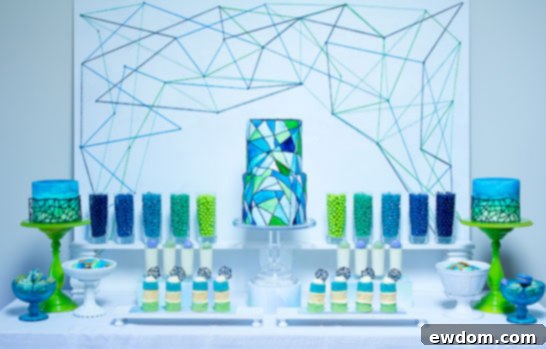 Stained Glass First Communion Dessert Table