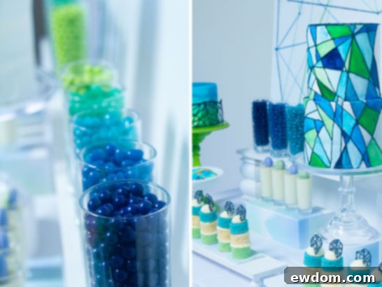 Stained Glass First Communion Dessert Table