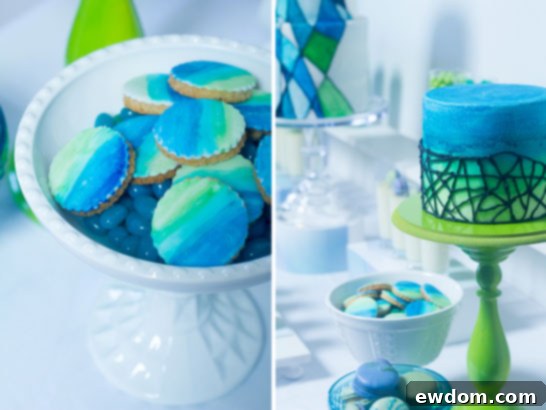 Stained Glass First Communion Dessert Table