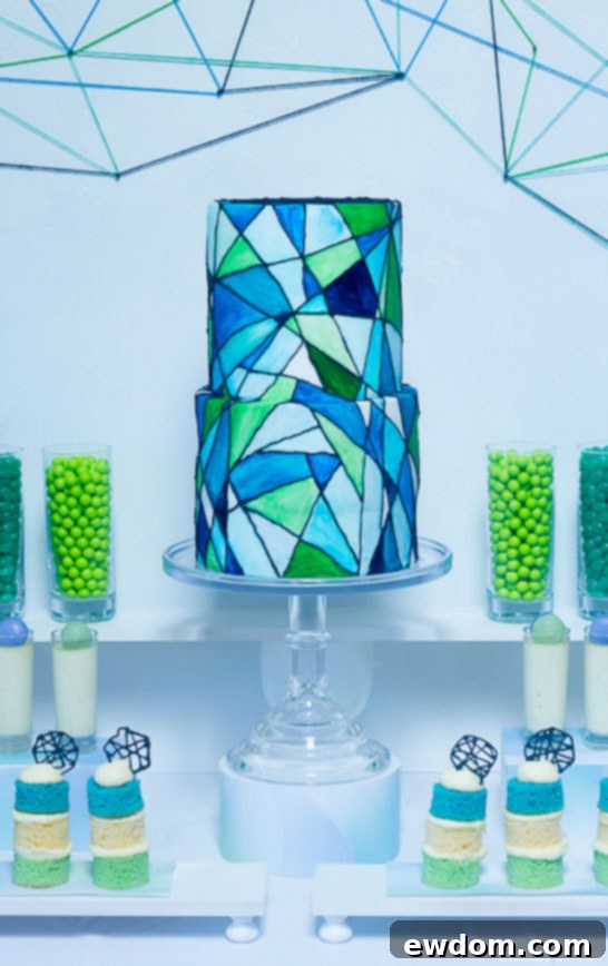 Stained Glass First Communion Dessert Table