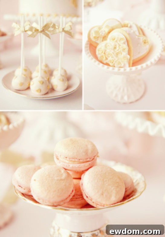 Pink & Gold Valentines Dessert Table  |  TheCakeBlog.com