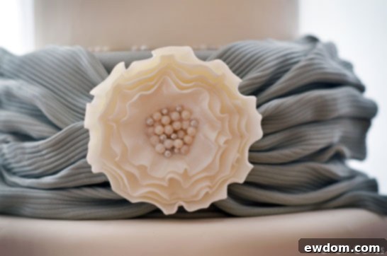 Fat Girl Cakes Pearlescent Shades of Gray Design - Cake Central Magazine Feature