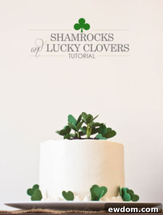 Sweet Lucky Clover Cake 2 Shamrock and Four-Leaf Clover Decorated Cake for St. Patrick's Day by Miso Bakes
