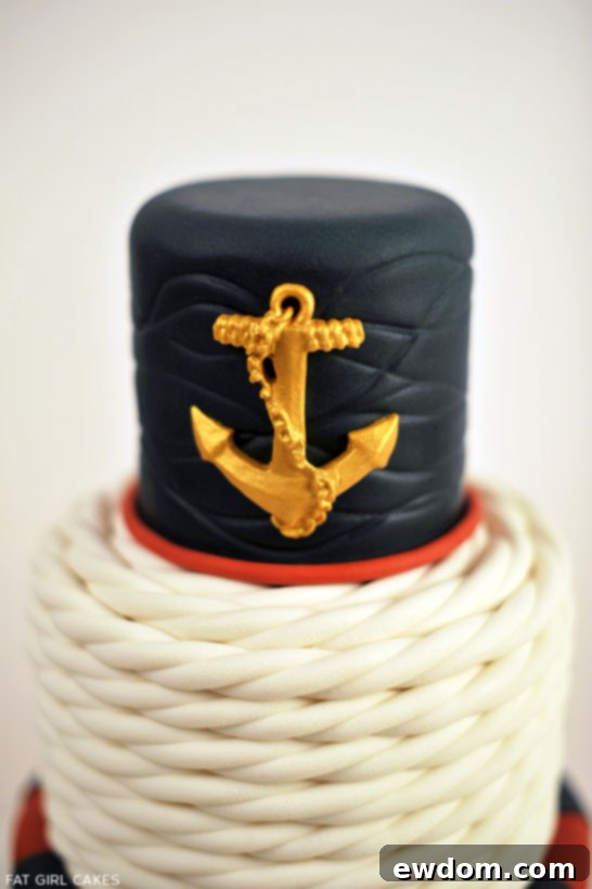 Nautical Cake by Fat Girl Cakes | TheCakeBlog.com