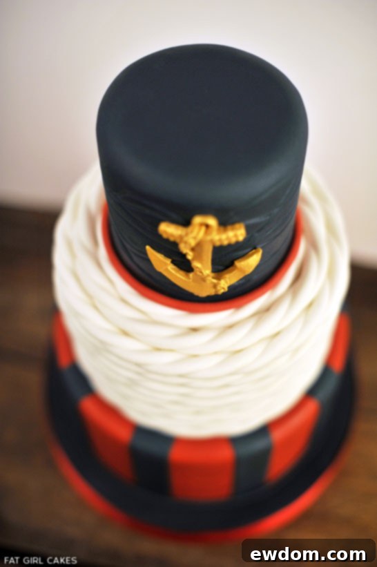 Nautical Cake by Fat Girl Cakes | TheCakeBlog.com