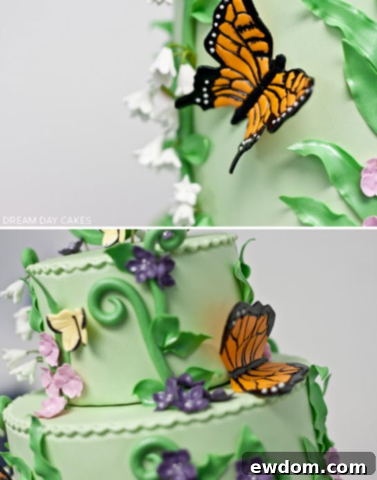 Butterfly Garden by Dream Day Cakes | TheCakeBlog.com