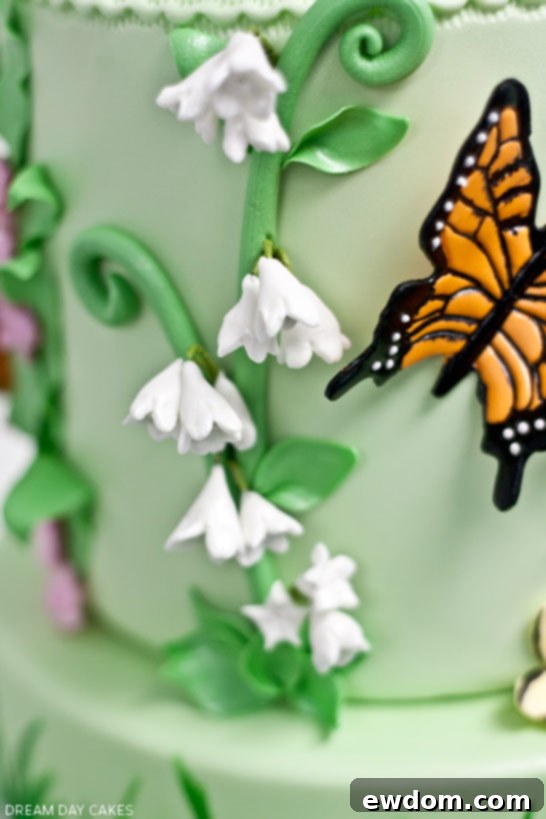 Butterfly Garden by Dream Day Cakes | TheCakeBlog.com