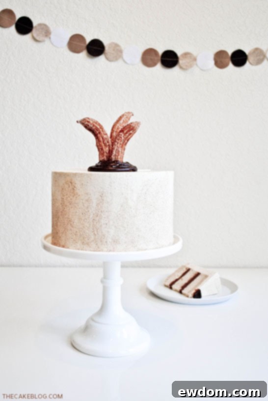 Chocolate & Churros Cake | TheCakeBlog.com