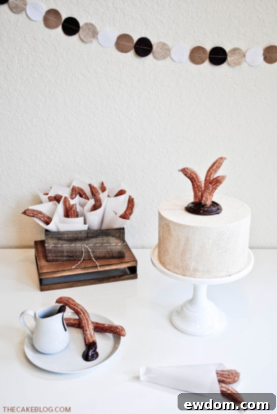 Chocolate & Churros Cake | TheCakeBlog.com