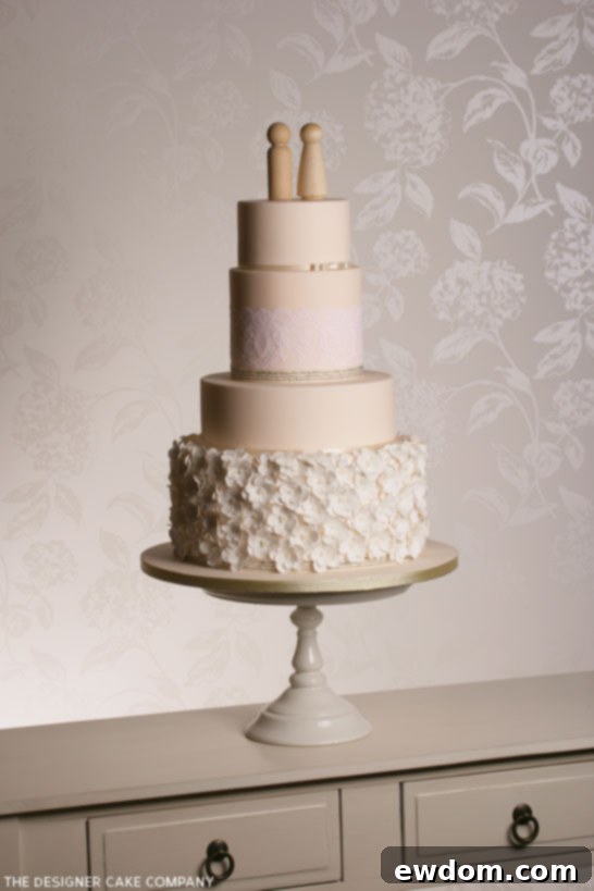 Floral Grandeur 2 Petal Wedding Cake by The Designer Cake Company | The epitome of floral cake design