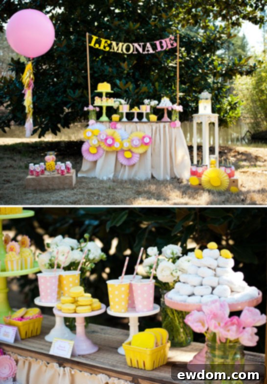 Zesty Dessert Spread 2 Fresh Lemonade Dessert Table | TheCakeBlog.com