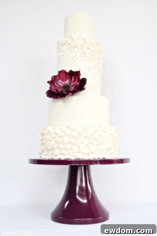 Amethyst Anemone Dream 2 Purple Anemone Cake by Fondant Flinger | TheCakeBlog.com