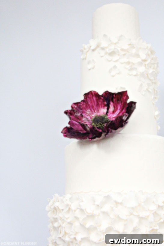 Amethyst Anemone Dream 3 Purple Anemone Cake by Fondant Flinger | TheCakeBlog.com