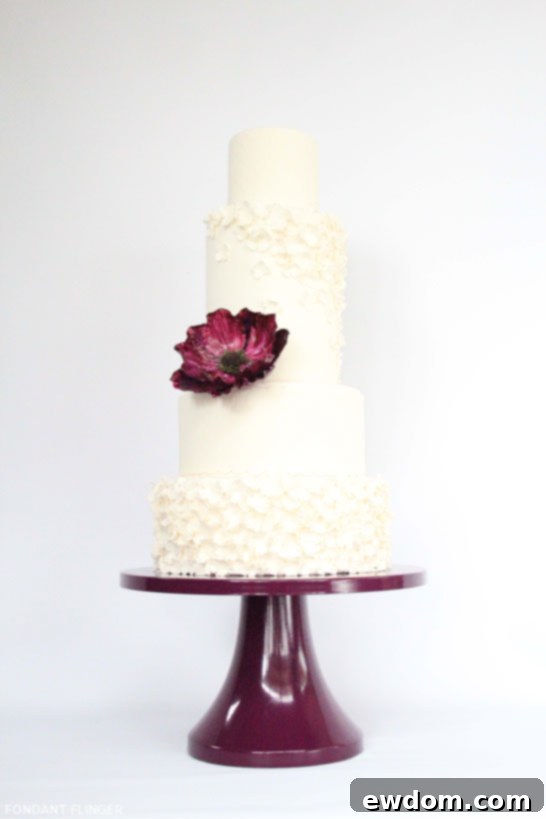 Amethyst Anemone Dream 6 Purple Anemone Cake by Fondant Flinger | TheCakeBlog.com