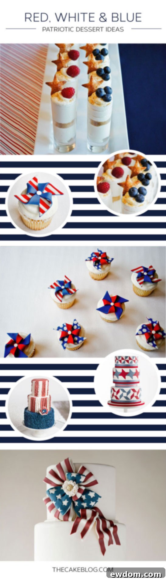 Red, White & Blue Dessert Inspiration on TheCakeBlog.com
