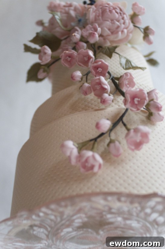 Peonies Anemones: A Love Story 4 Blush Sugar Flower Cake by Andrea Nicholas Cakes | Wedding Cake Inspiration